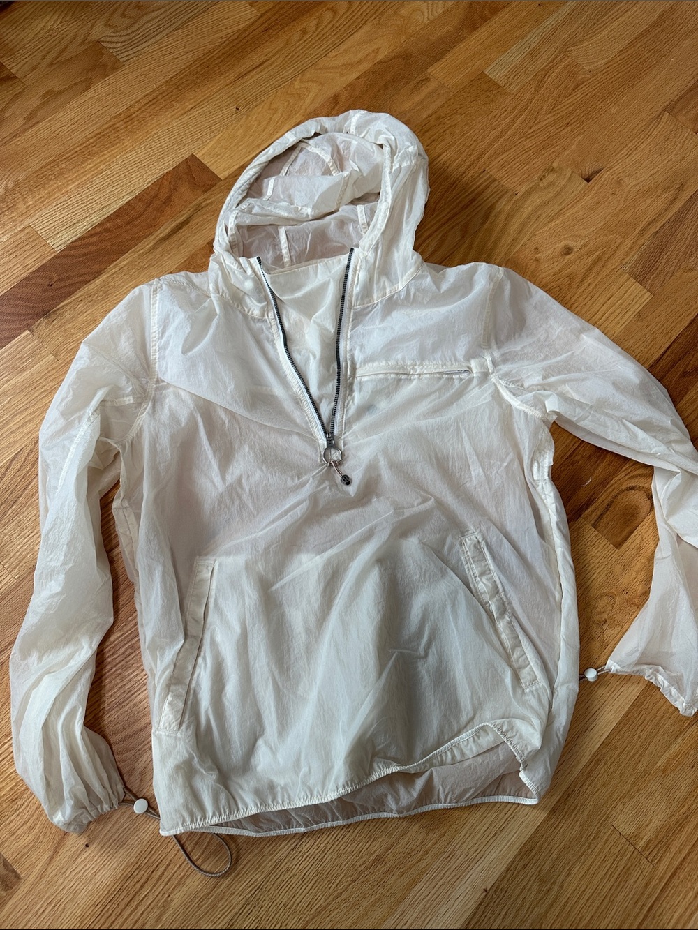 lululemon athletica cream Womens Hooded Windbreaker Anorak